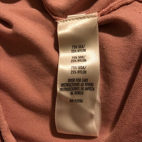 Vintage Petite Sophisticate Pink & Black Silk Blend Zip Cardigan | *Size is 1P - Picture 11 of 13